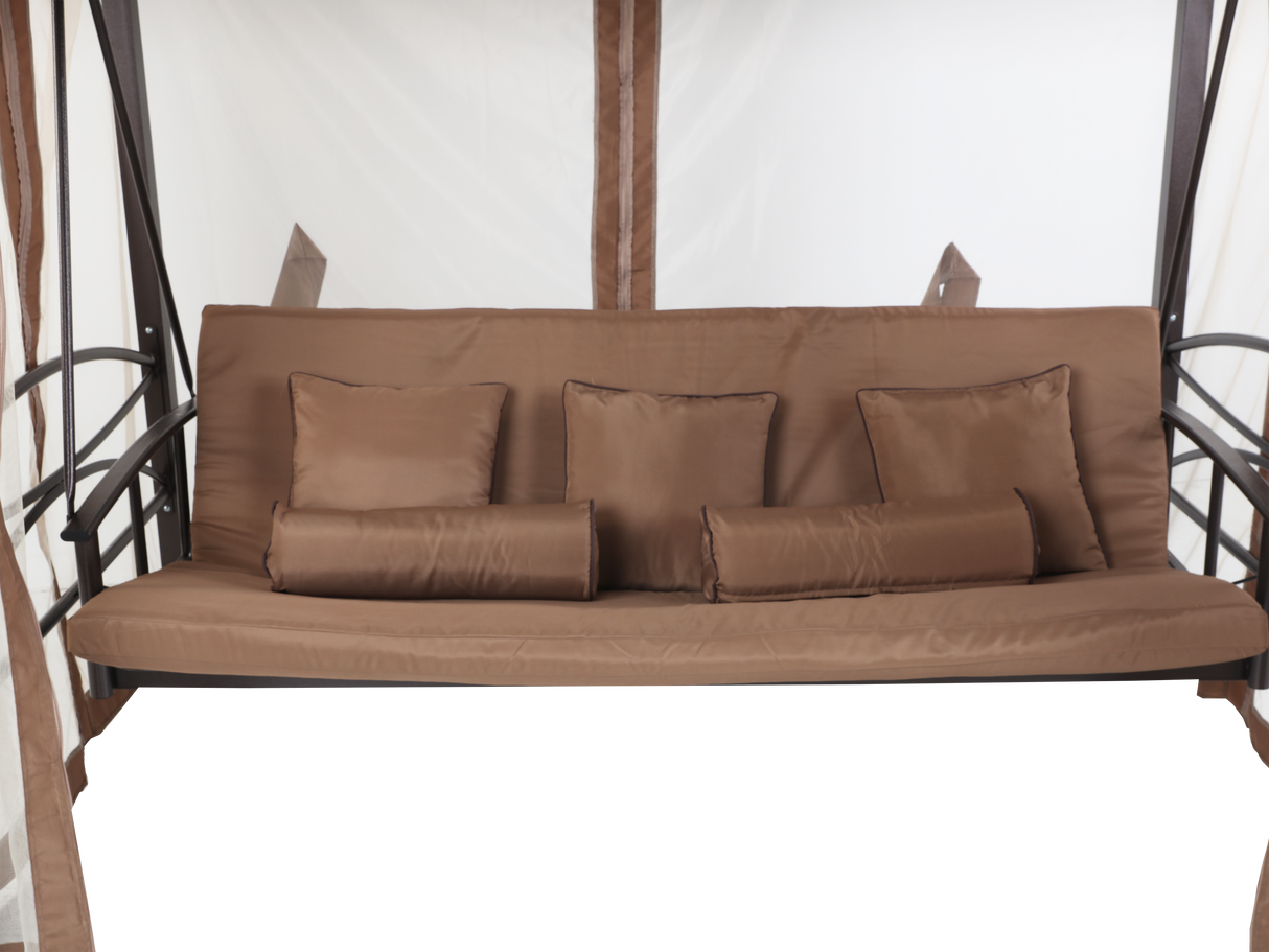 3 Piece Patio Swing Chair with Canopy by Mollai Collections | Bel Furniture