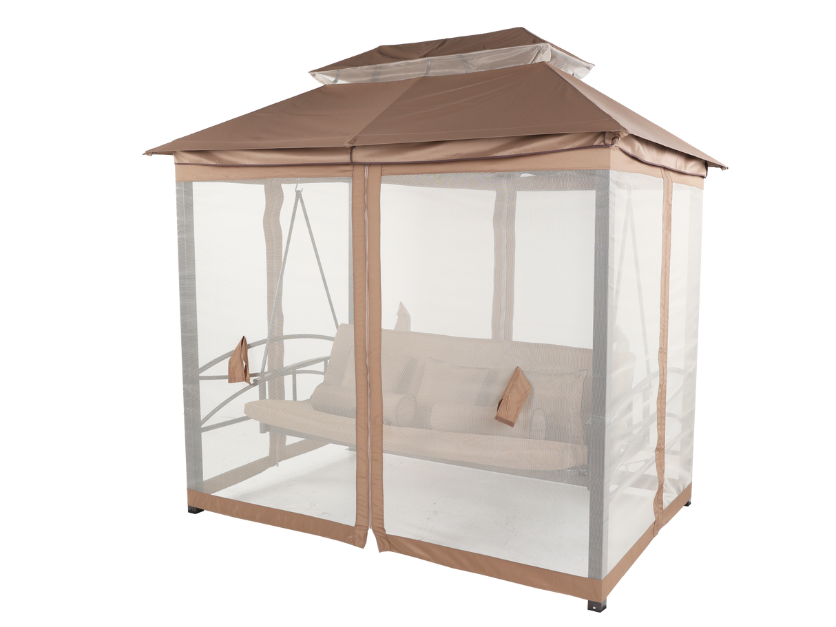 3 Piece Patio Swing Chair with Canopy by Mollai Collections | Bel Furniture