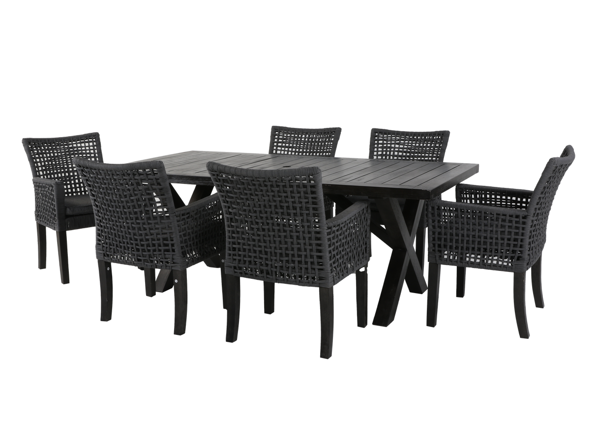7 Piece Outdoor Dining Set by Mollai Collections | Bel Furniture