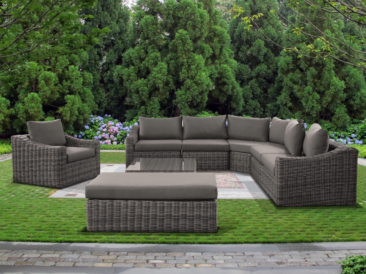 8 Piece Outdoor Sectional Set by Mollai Collections | Bel Furniture