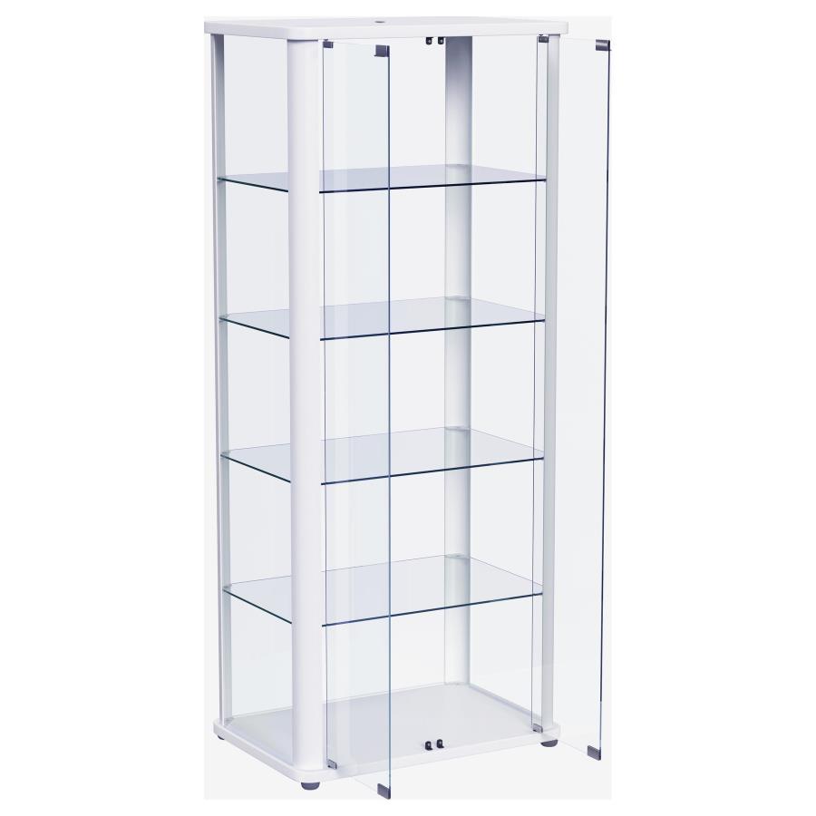 Aero - 5-Shelf Display Curio Cabinet With Led Lighting by Coaster Fine Furniture | Bel Furniture