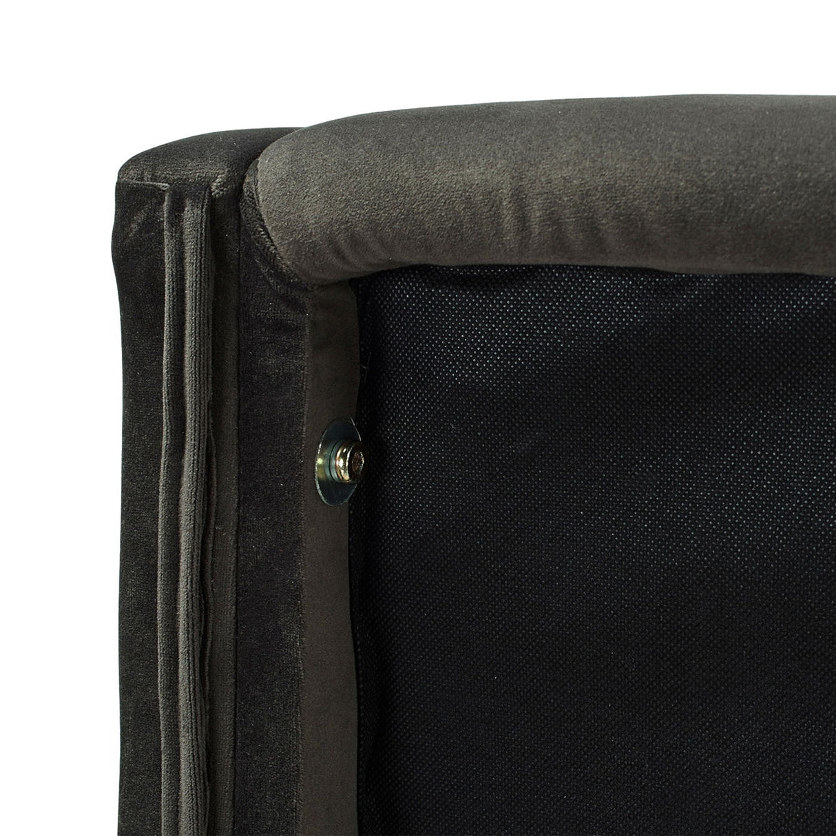 David - King Tufted Wingback Bed - Dark Charcoal Gray by Jennifer Taylor Home | Bel Furniture