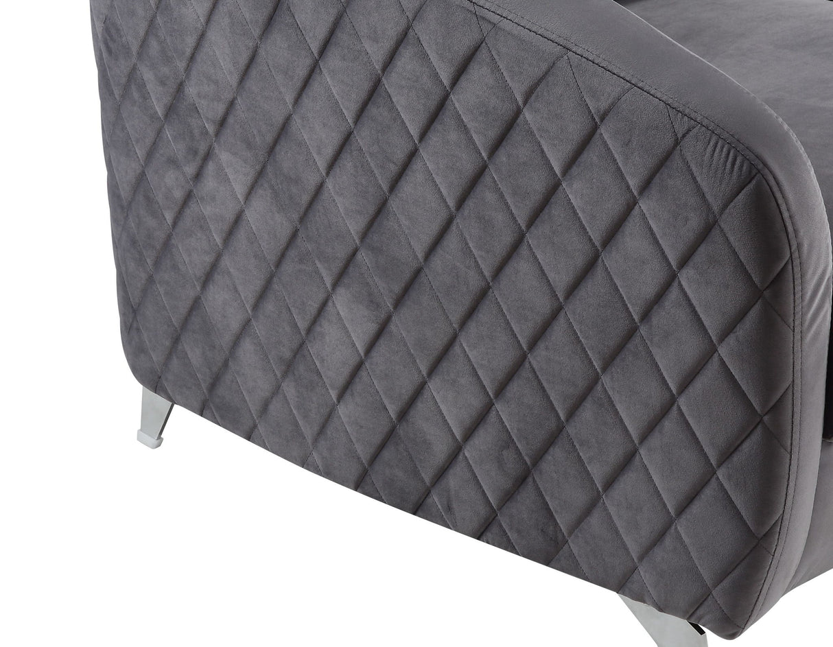 Sofia - Velvet Modern Chic Accent Armchair by Lilola Home | Bel Furniture