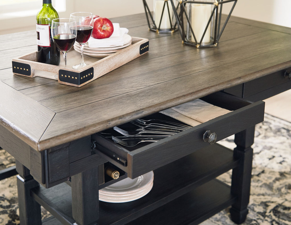 Tyler Creek - Black / Gray - Rectangular Dining Room Counter Table by Signature Design by Ashley® | Bel Furniture