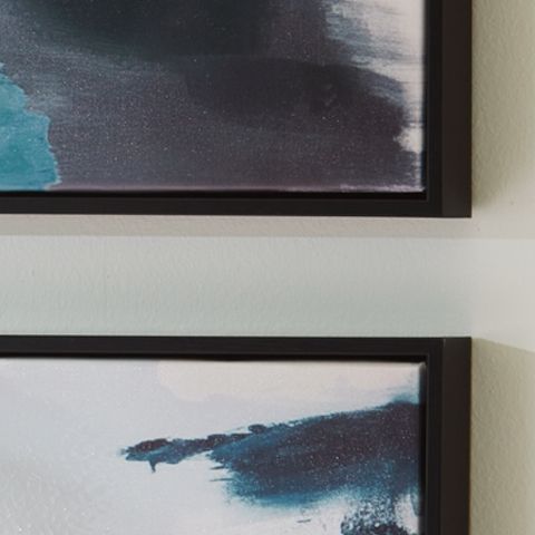 Caldish - Blue / White / Pink - Wall Art Set (Set of 2) by Signature Design by Ashley® | Bel Furniture