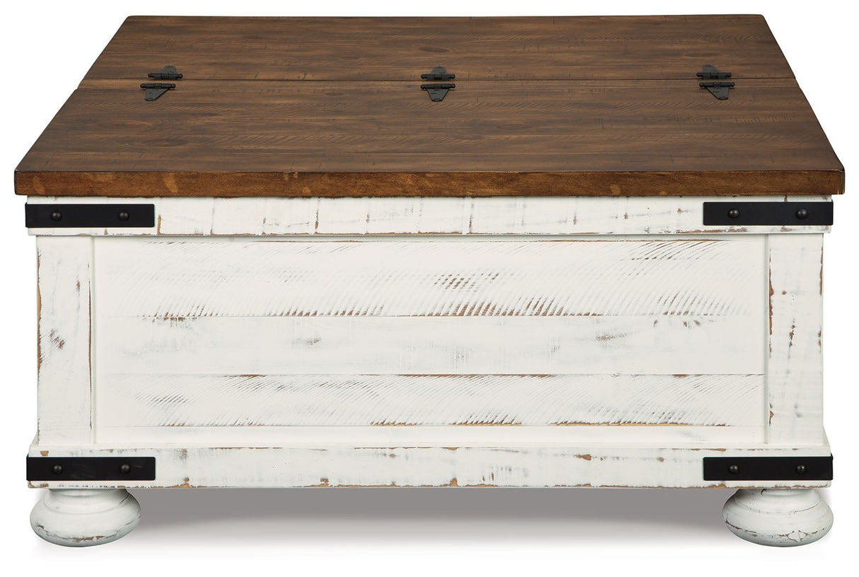 Wystfield - White / Brown - Cocktail Table with Storage by Signature Design by Ashley® | Bel Furniture