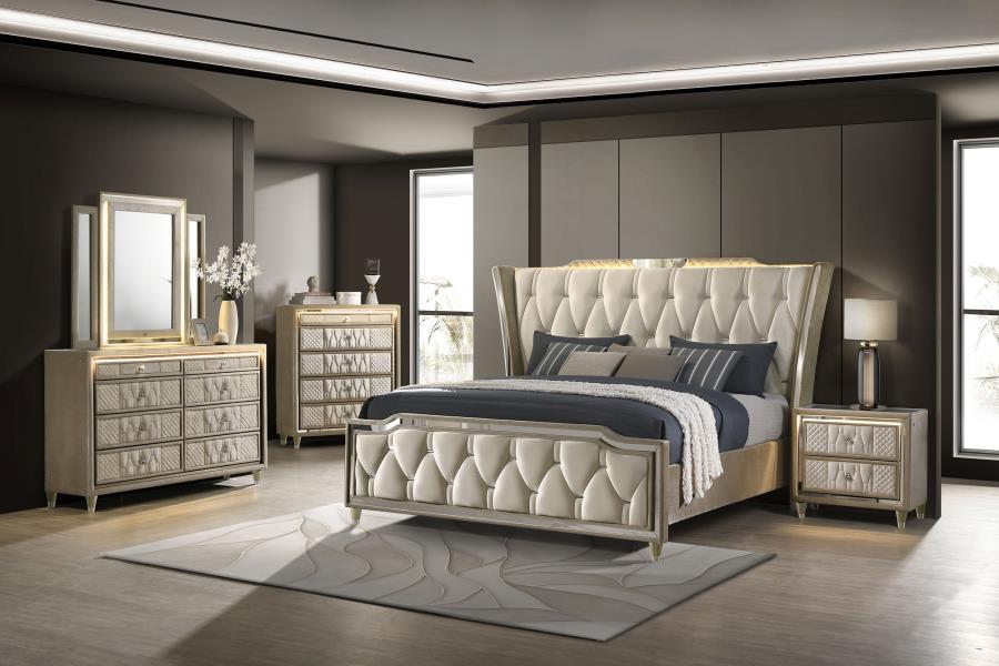 Lorient - LED Upholstered Bed