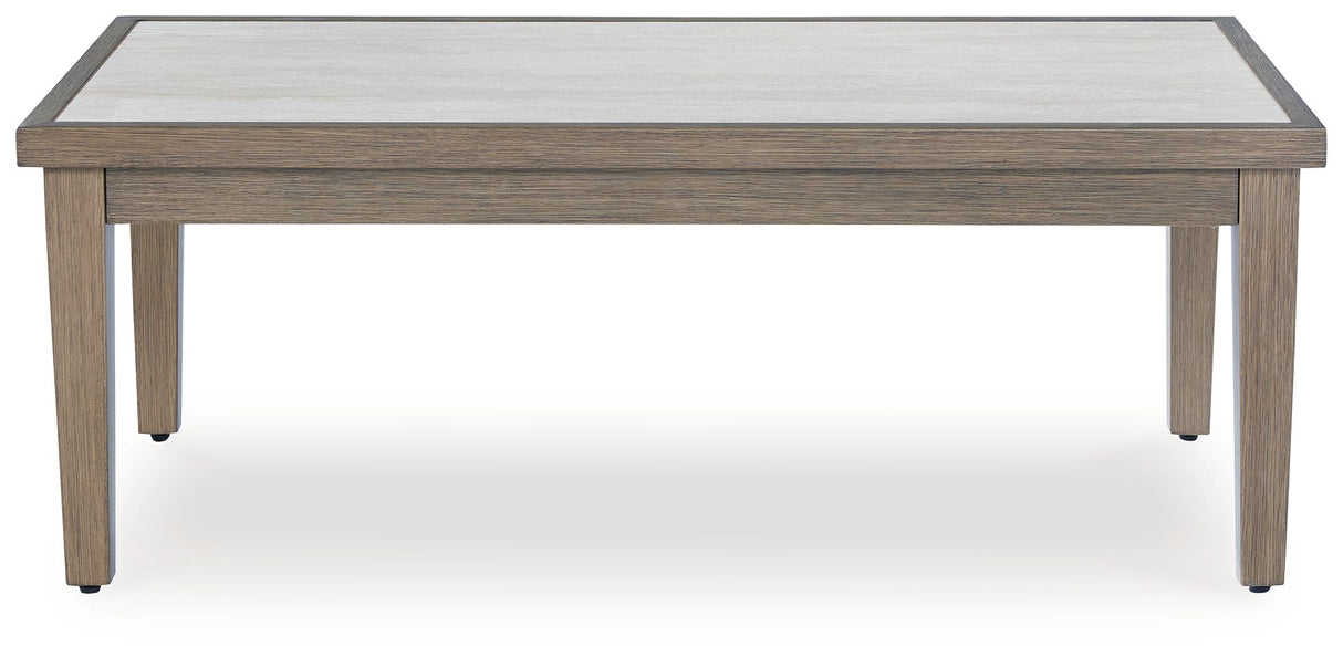 Rainier Ranch - Brown / Beige - Rectangular Cocktail Table by Signature Design by Ashley® | Bel Furniture
