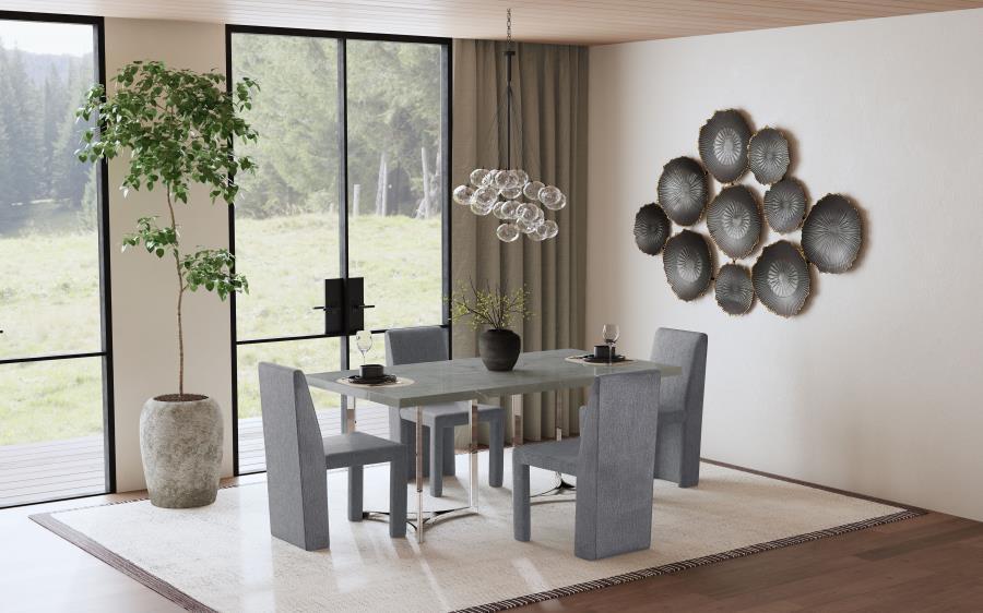 Sterling - Rectangular Dining Table - Gray by Coaster Fine Furniture | Bel Furniture