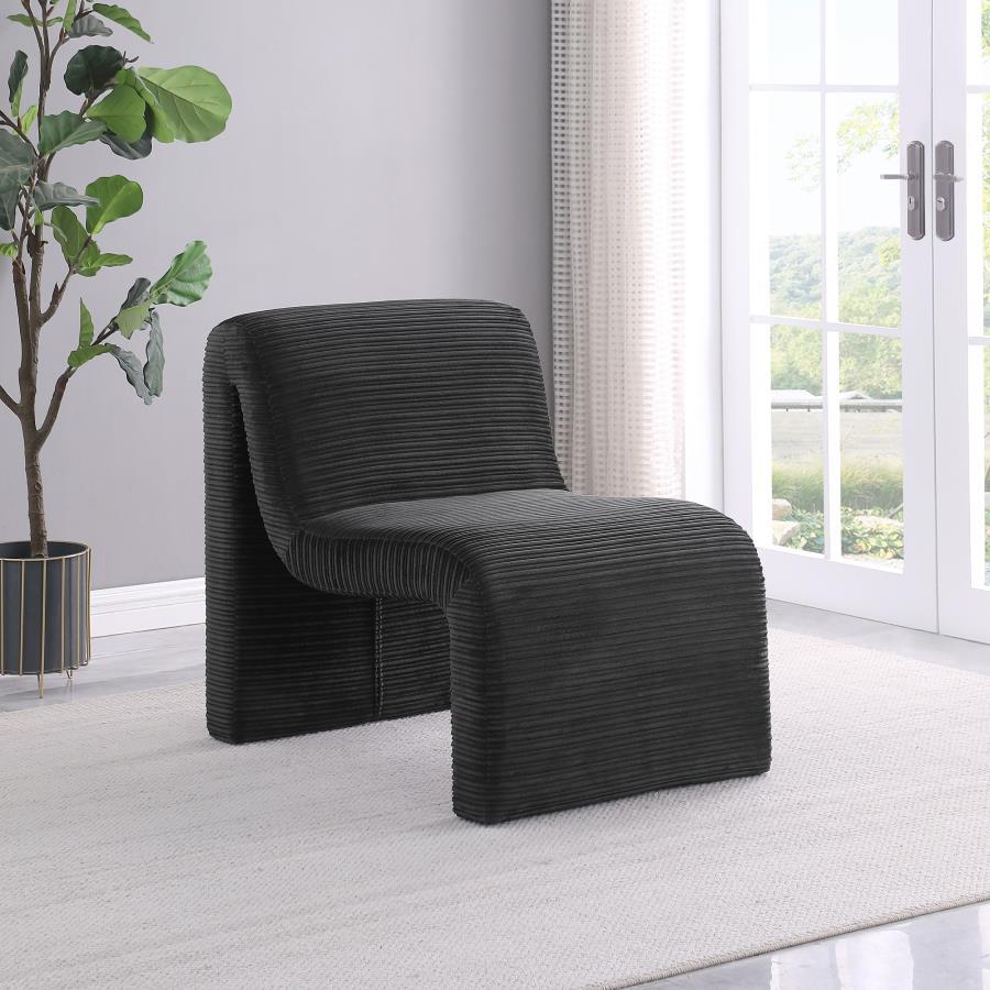 Drayton - Upholstered Curved Armless Accent Chair by Coaster Fine Furniture | Bel Furniture