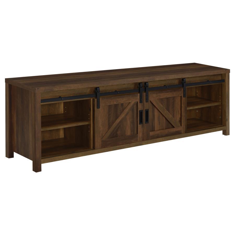 Madra - 2-Door Engineered Wood TV Stand by CoasterEssence | Bel Furniture