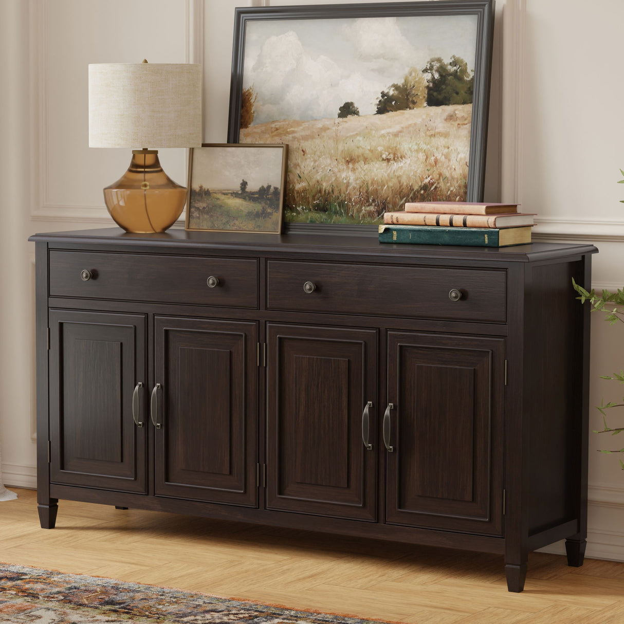 Connaught - Large Sideboard Buffet Storage Cabinet - Brown