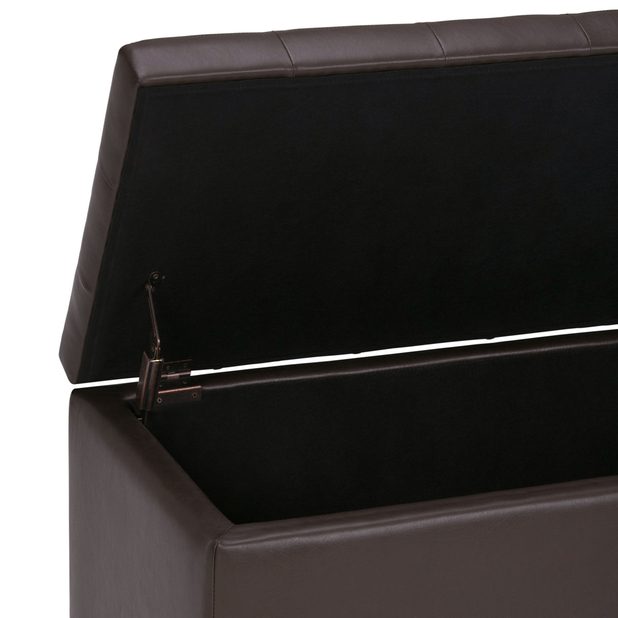 Cosmopolitan - Storage Ottoman - Chocolate Brown by Simpli-Home | Bel Furniture