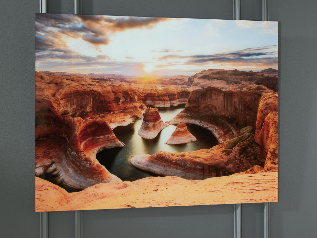 Deemsdon - Blue / Amber - Wall Art by Signature Design by Ashley® | Bel Furniture