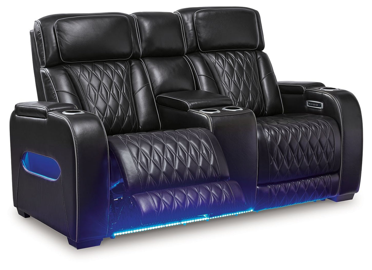 Boyington - Black - 2 Pc. - Power Reclining Sofa And Loveseat by Signature Design by Ashley® | Bel Furniture