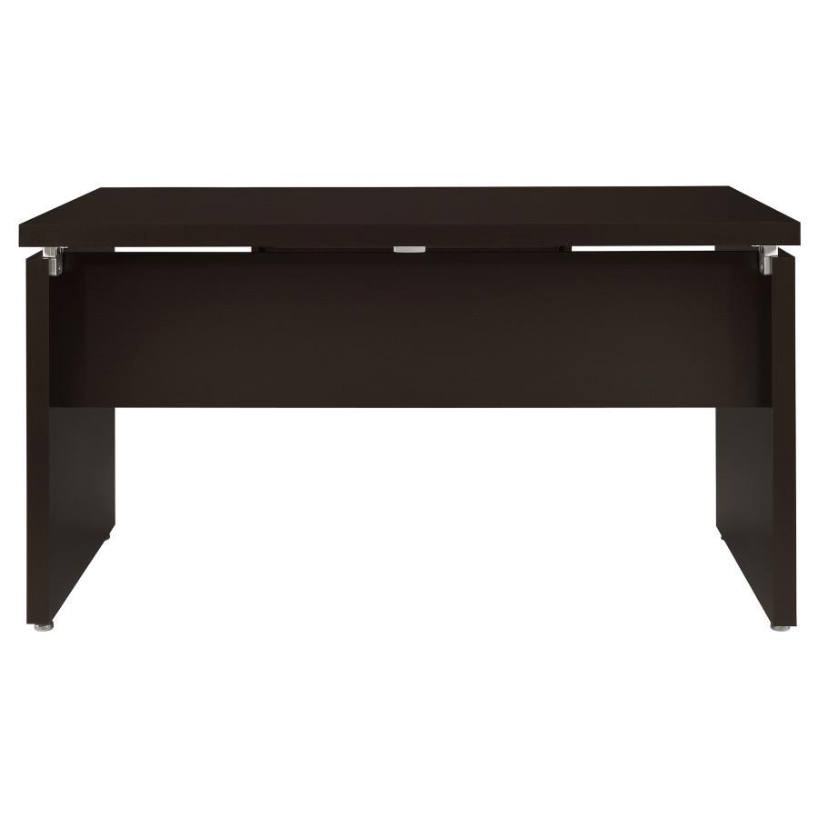 Skylar - Computer Desk With Keyboard Drawer - Cappuccino by CoasterEveryday | Bel Furniture