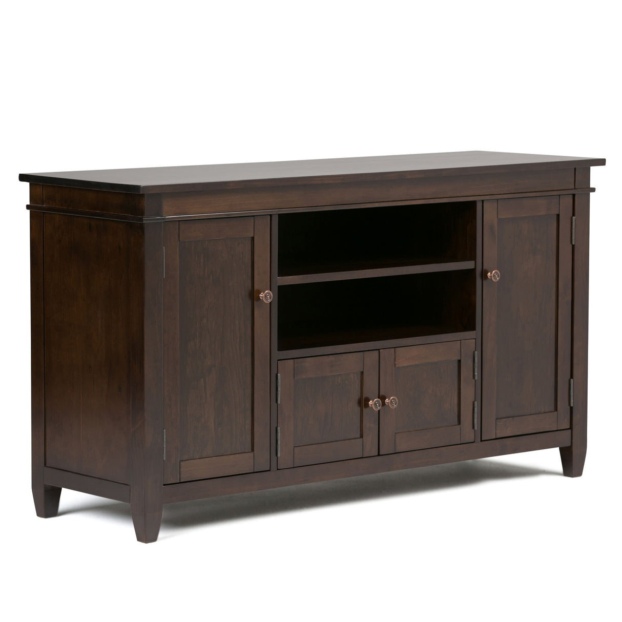 Carlton - TV Media Stand Dark Brown by Simpli-Home | Bel Furniture
