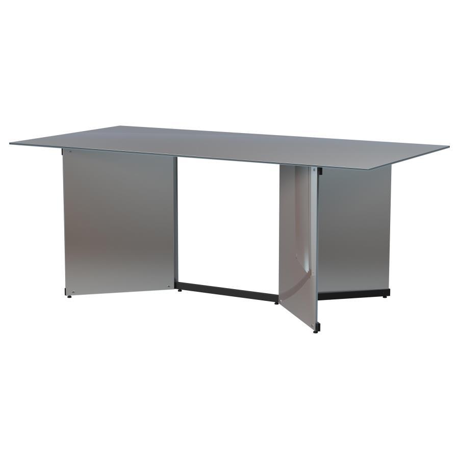 Emery - Rectangular Mirrored Dining Table - Silver by Coaster Fine Furniture | Bel Furniture