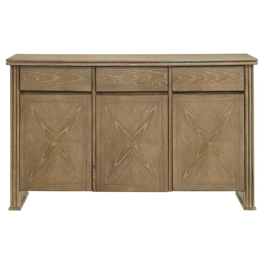 Adina - 2-Door Sideboard Server - Distressed Light Brown by Coaster Fine Furniture | Bel Furniture