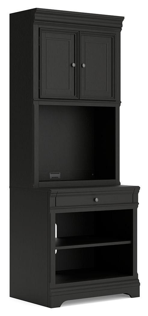 Beckincreek - Black - Bookcase With Door Hutch by Signature Design by Ashley® | Bel Furniture