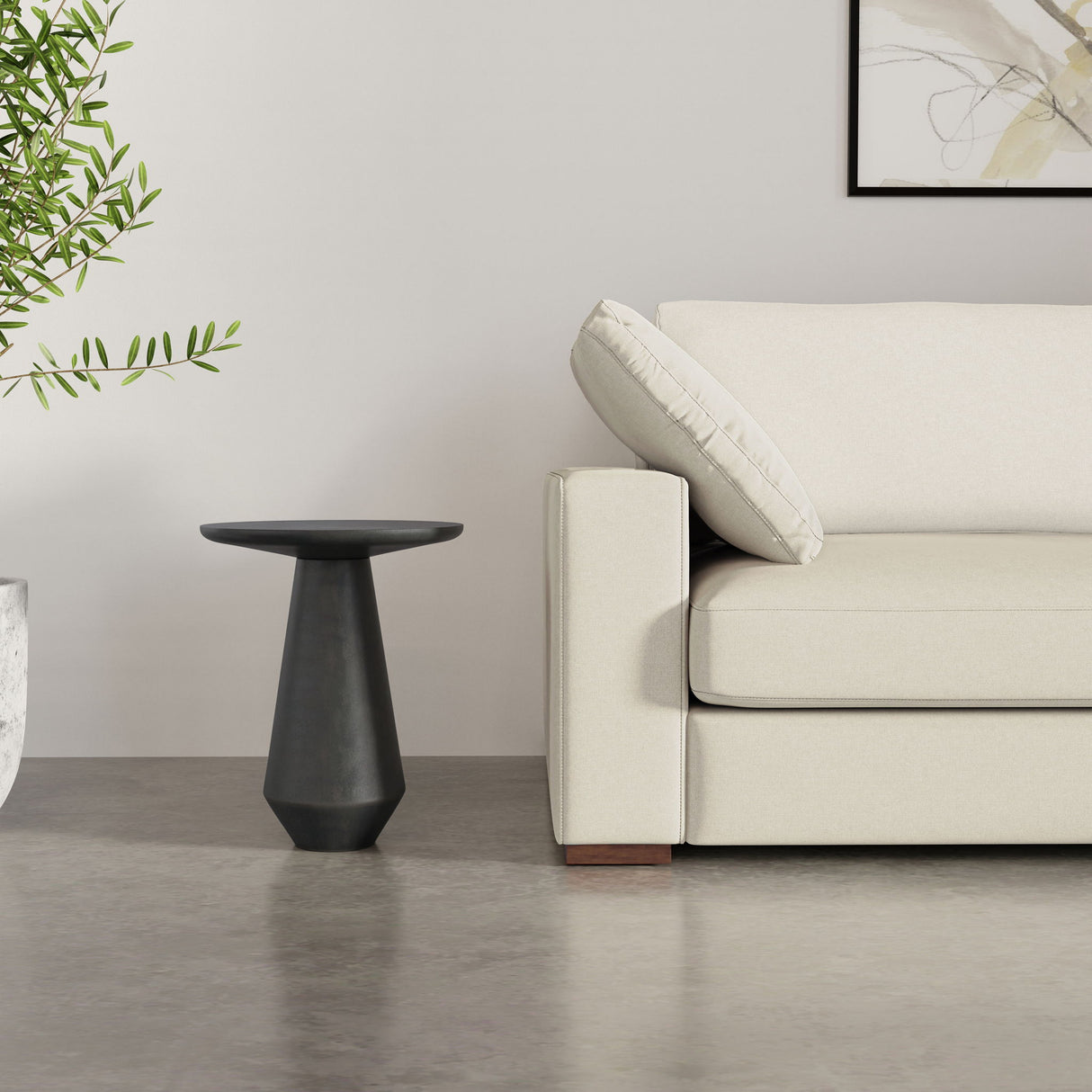 Gloria - Cast Aluminum Side Table - Black by Simpli-Home | Bel Furniture