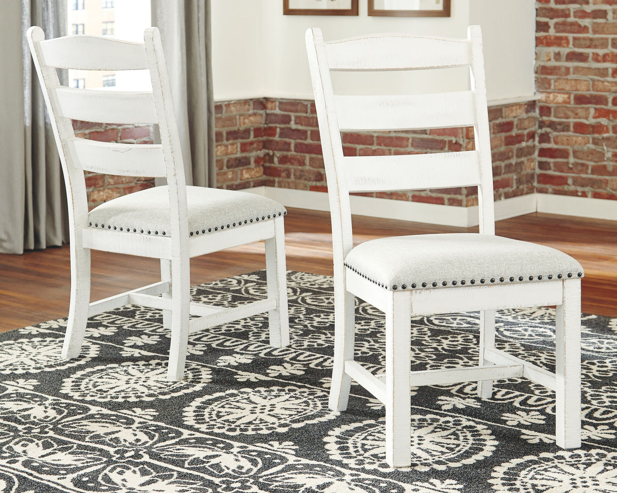 Valebeck - Beige / White - Dining UPH Side Chair (Set of 2) by Signature Design by Ashley® | Bel Furniture