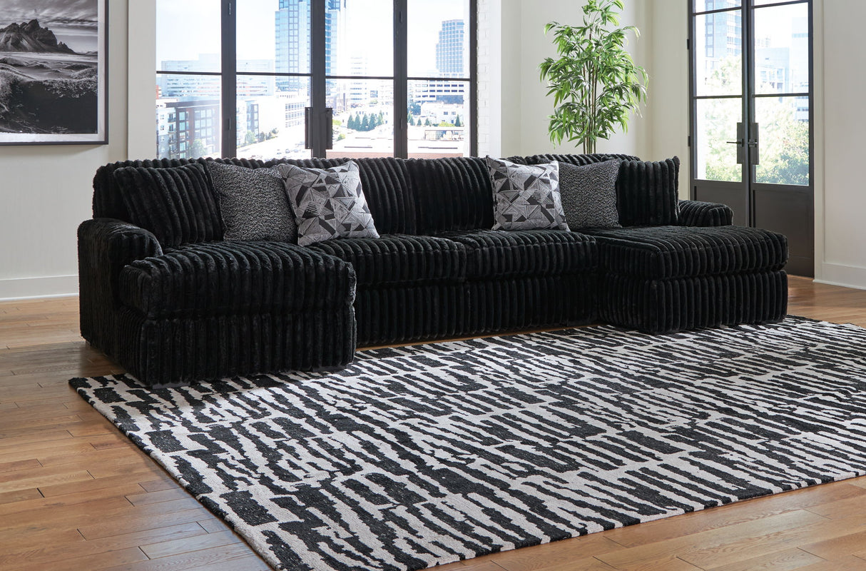 Midnight-Madness - 4 Piece Sectional Set
