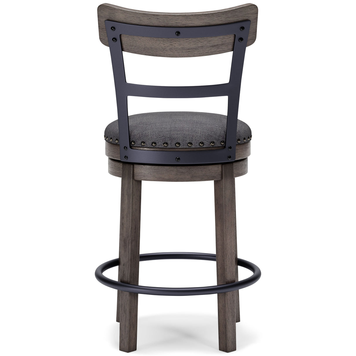 Caitbrook - Gray - UPH Swivel Barstool by Signature Design by Ashley® | Bel Furniture