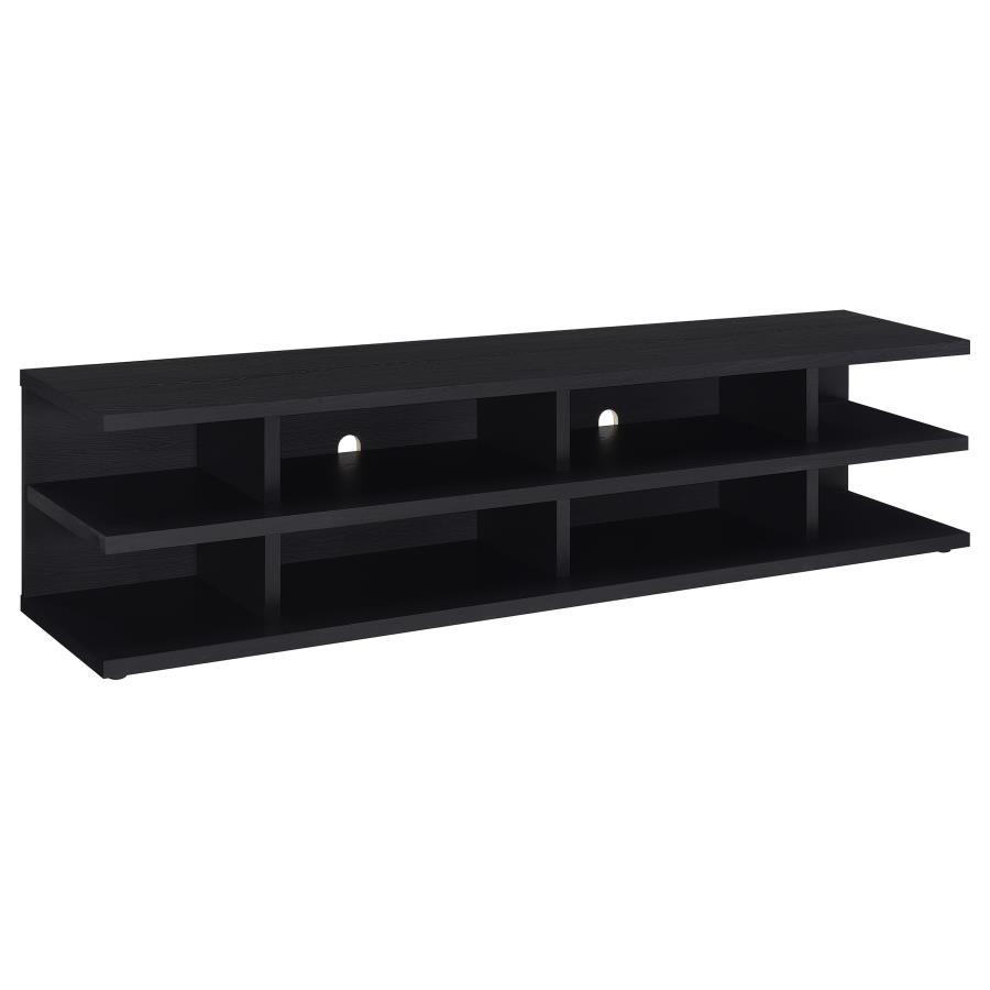 Cartmill - 78" 2-Tier TV Stand Media Console Black by Coaster Fine Furniture | Bel Furniture
