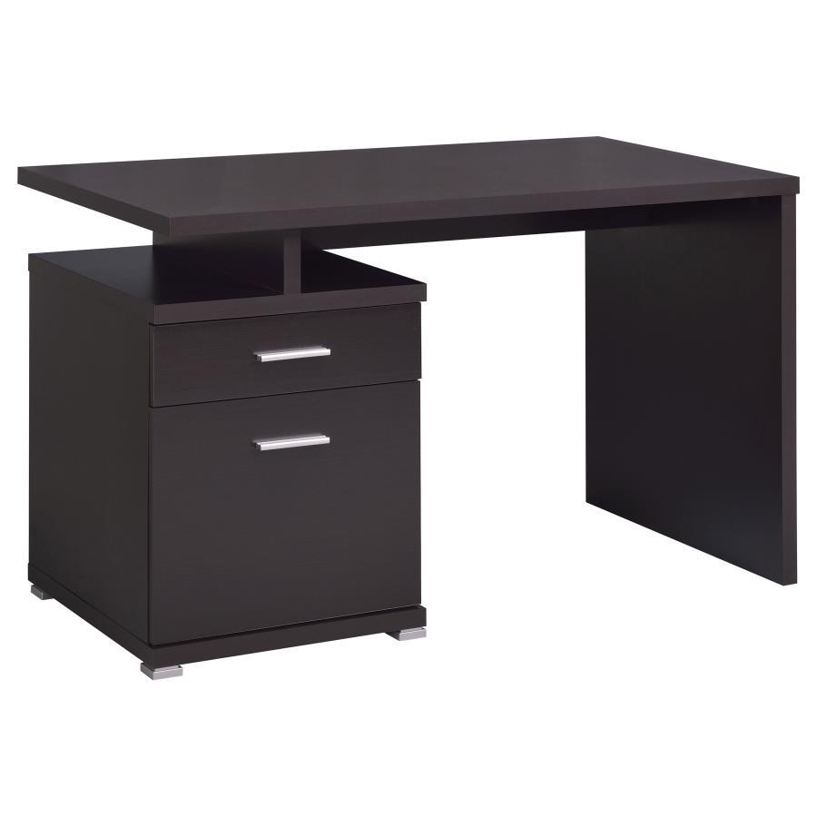 Irving - 2-Drawer Office Computer Desk Dark Brown by CoasterEveryday | Bel Furniture