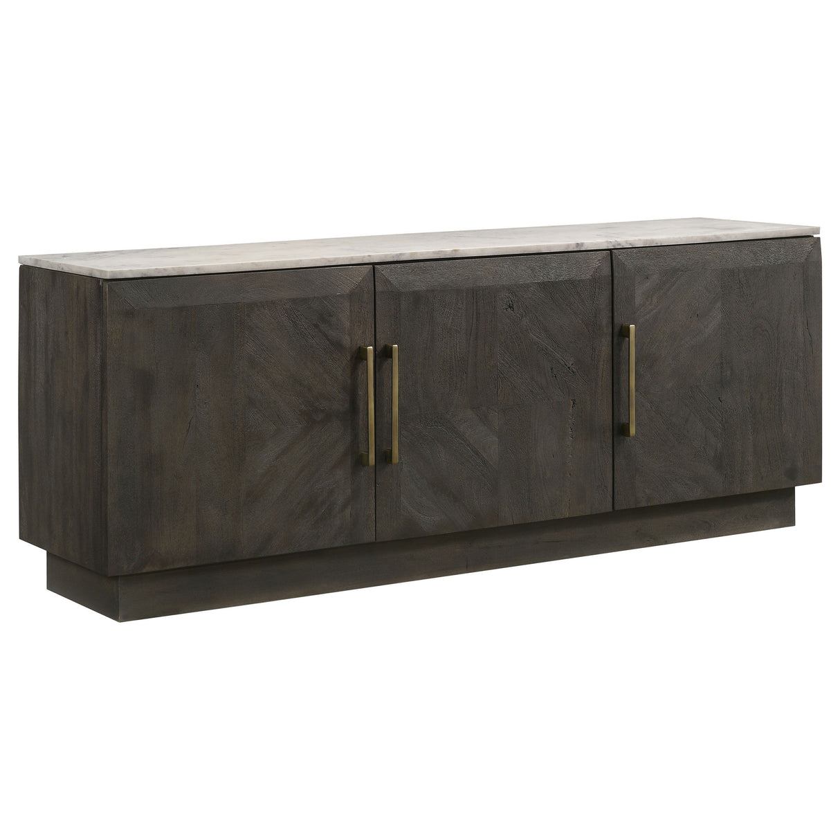 Dennis - 3 Door Marble Top Sideboard Buffet - Tobacco Gray by Coaster Fine Furniture | Bel Furniture