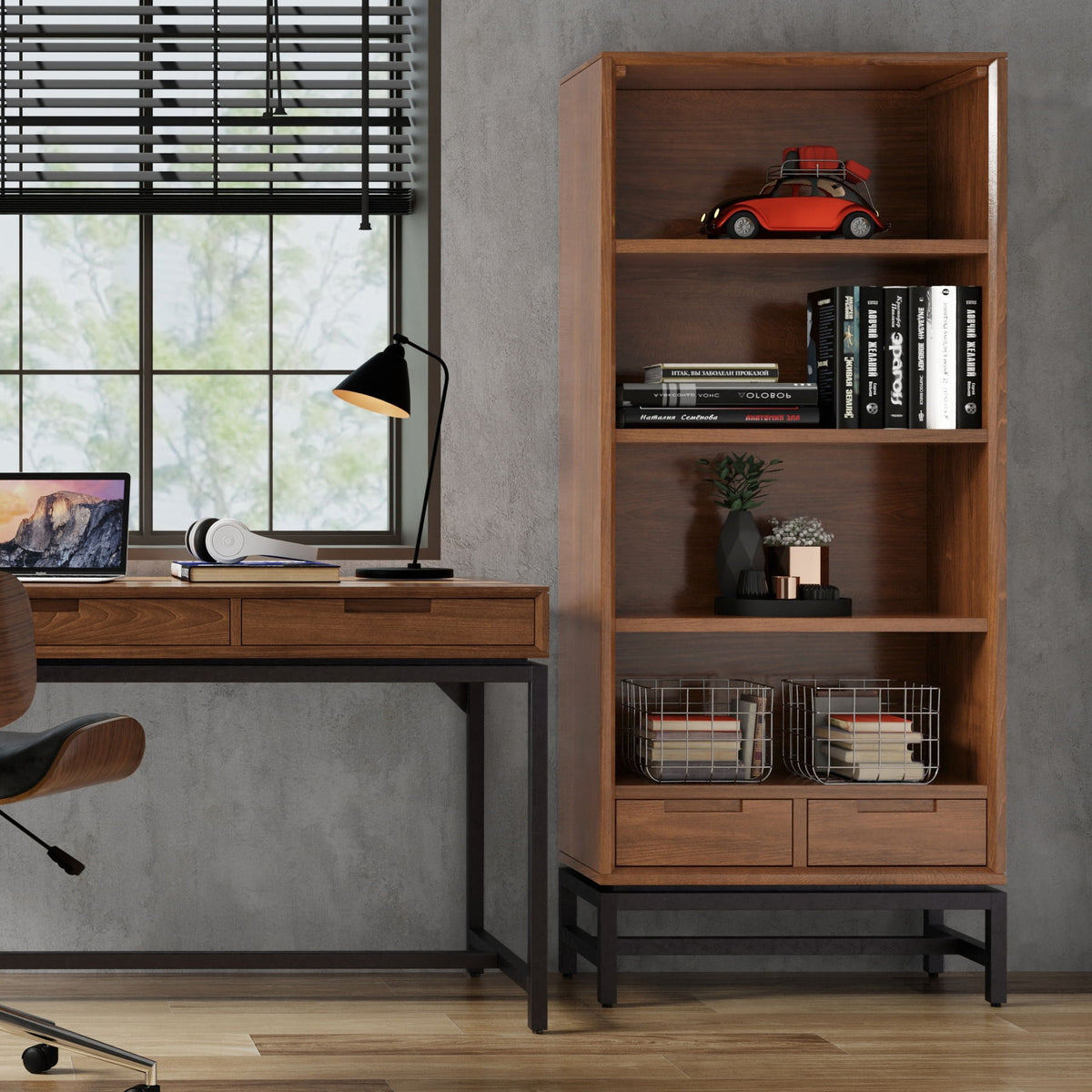 Banting - Bookcase - Walnut Veneer