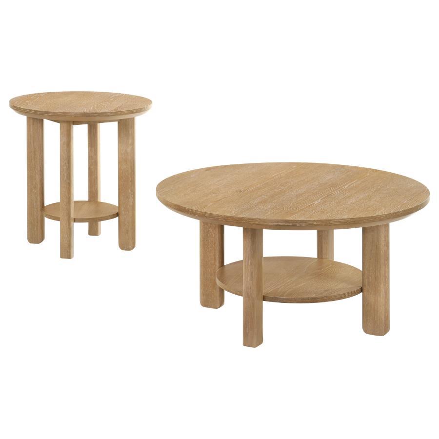 Ottowa - Round Wood Coffee Table Set