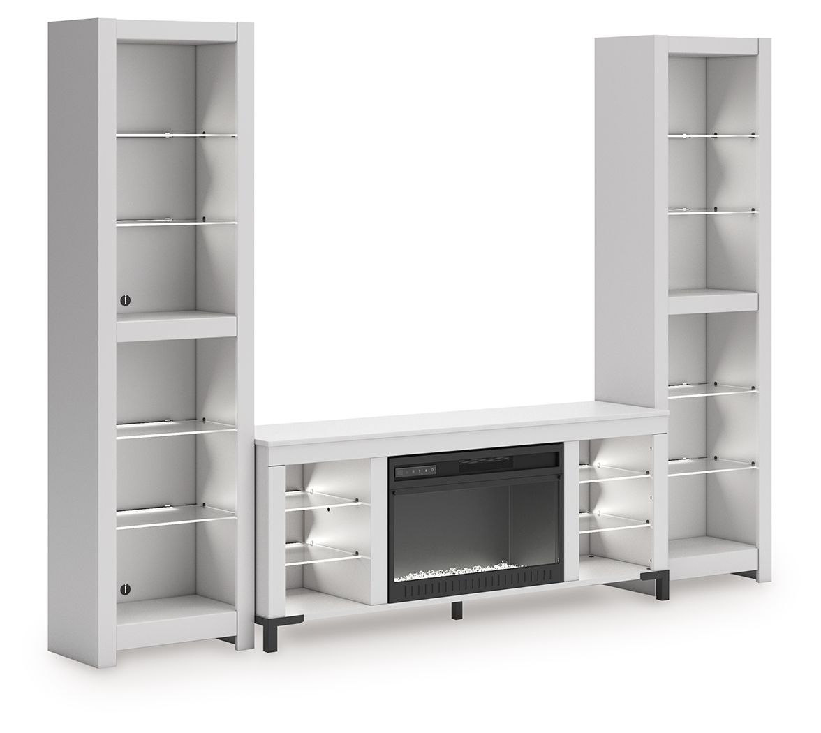 Brollevi - White - 3-Piece Entertainment Center by Signature Design by Ashley® | Bel Furniture