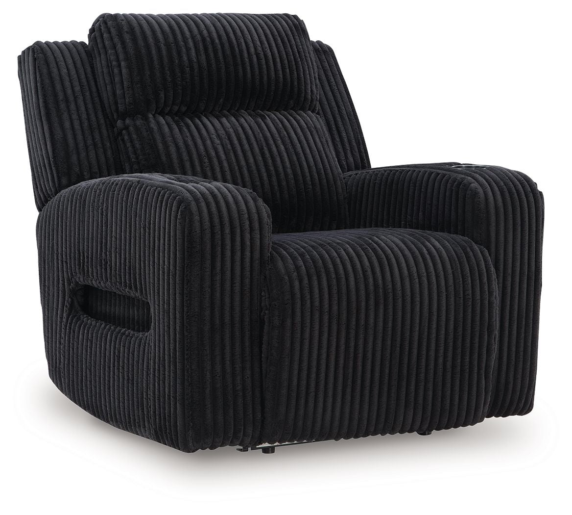 Forest Lake - Recliner With Adj Headrest Black by Signature Design by Ashley® | Bel Furniture