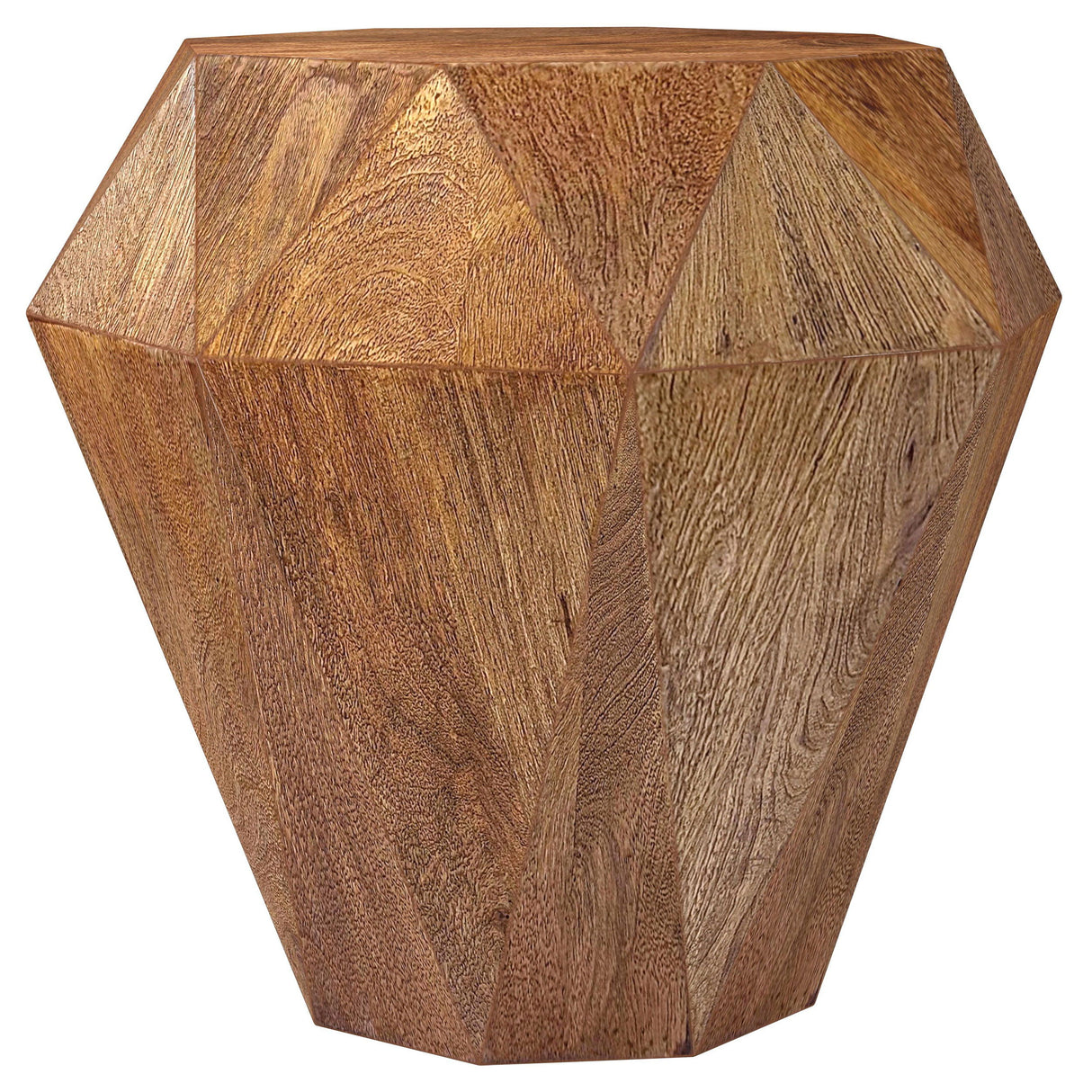 Jacinto - Octagonal Solid Mango Wood Side Table Light Brown by Coaster Fine Furniture | Bel Furniture