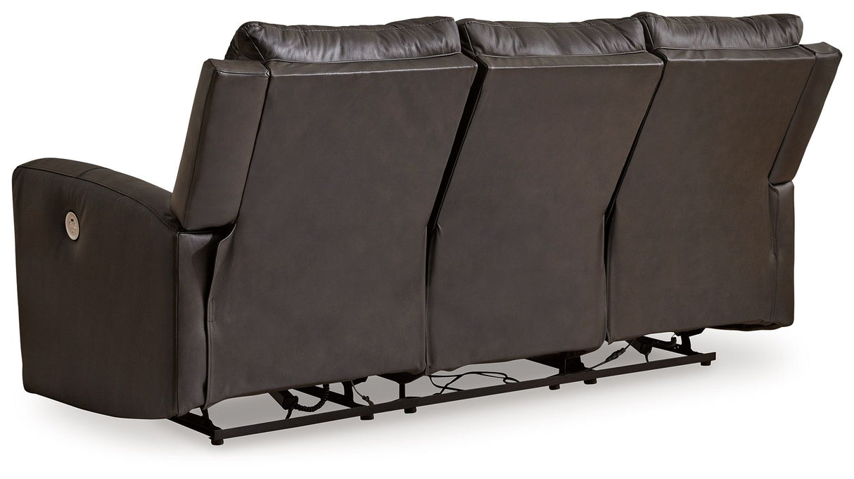 Boxmere - Storm - Reclining Power Sofa by Signature Design by Ashley® | Bel Furniture