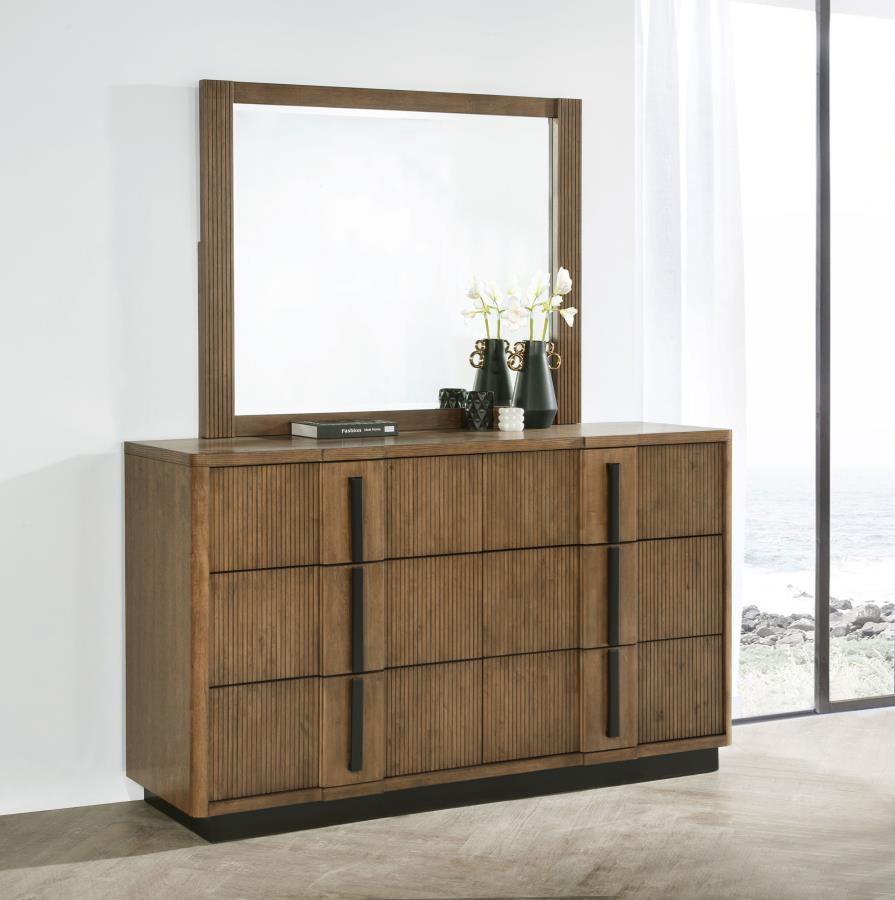 Terrace - 6-Drawer Dresser And Mirror - Ash Brown by Coaster Fine Furniture | Bel Furniture