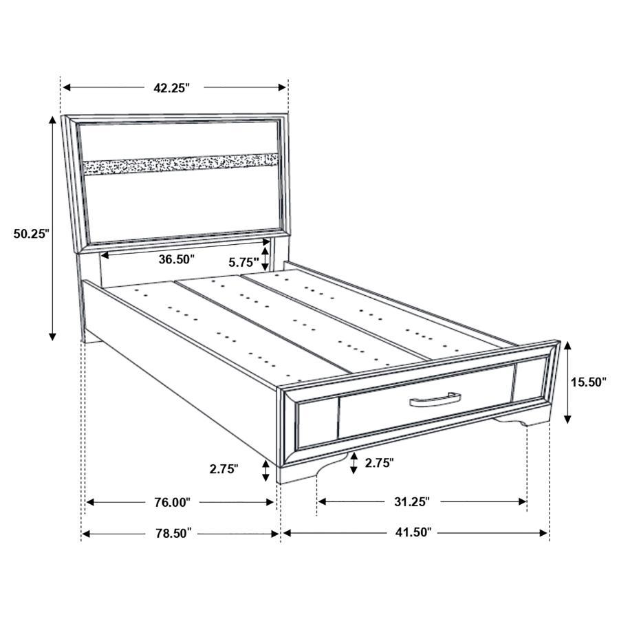 Miranda - Wood Storage Panel Bed by CoasterEveryday | Bel Furniture