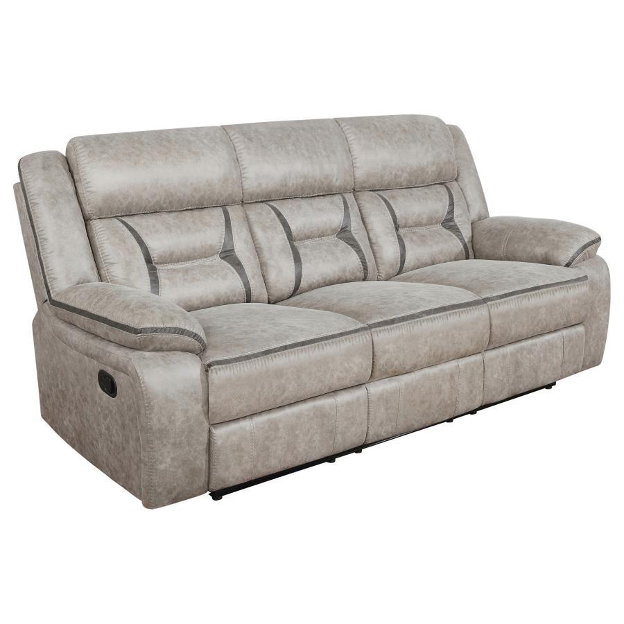 Greer - Upholstered Reclining Sofa Set by CoasterEveryday | Bel Furniture