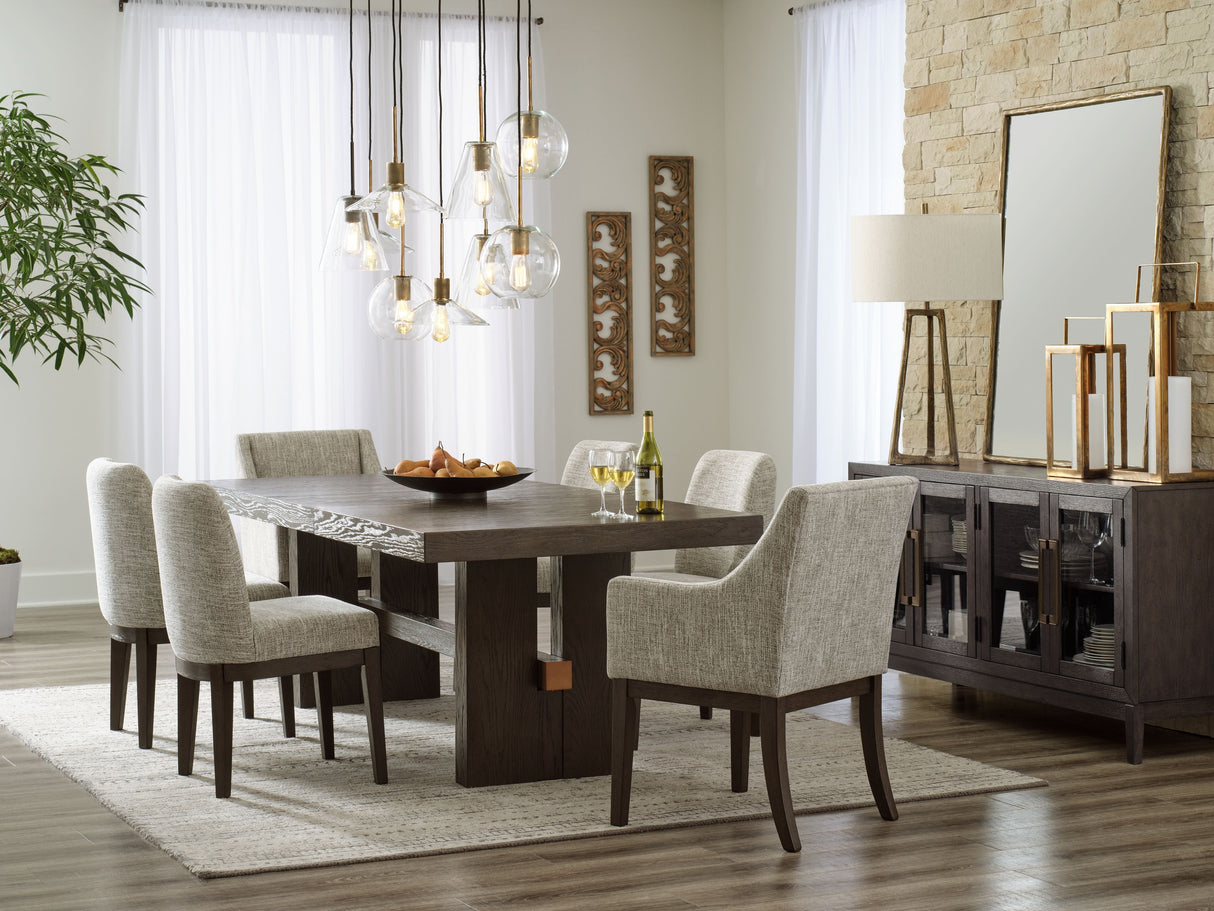 Burkhaus - Dining Room Set Dark Brown by Signature Design by Ashley® | Bel Furniture