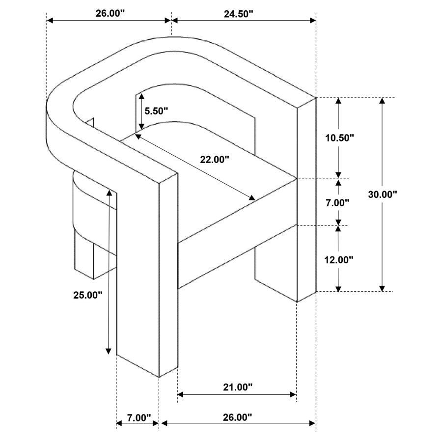 Petra - Boucle Upholstered Accent Side Chair by Coaster Fine Furniture | Bel Furniture