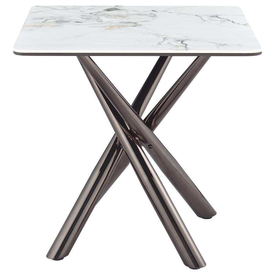 Carvell - Square Sintered Stone Table by Coaster Fine Furniture | Bel Furniture
