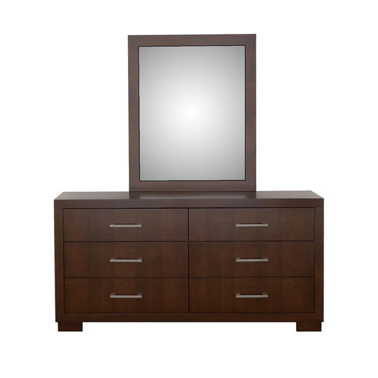 Jessica - Dresser Mirror Dark Brown by CoasterEssence | Bel Furniture