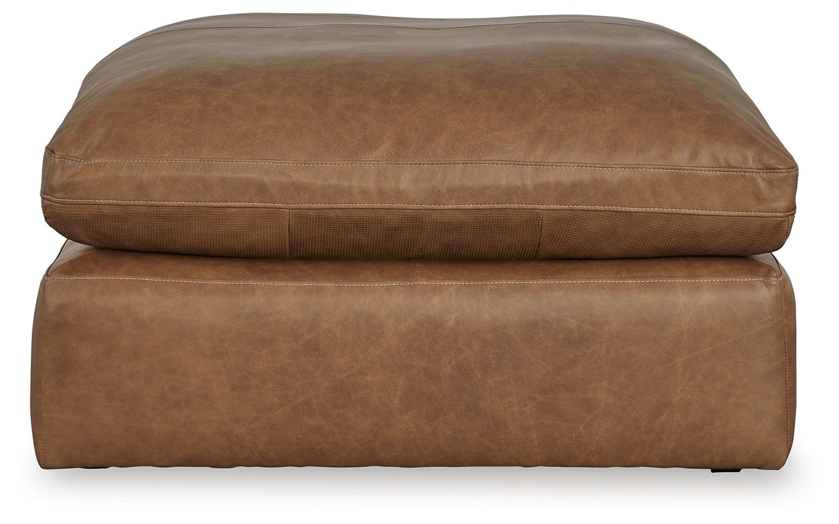 Emilia - Caramel - 3 Pc. - 2-Piece Modular Sectional Loveseat, Ottoman by Signature Design by Ashley® | Bel Furniture