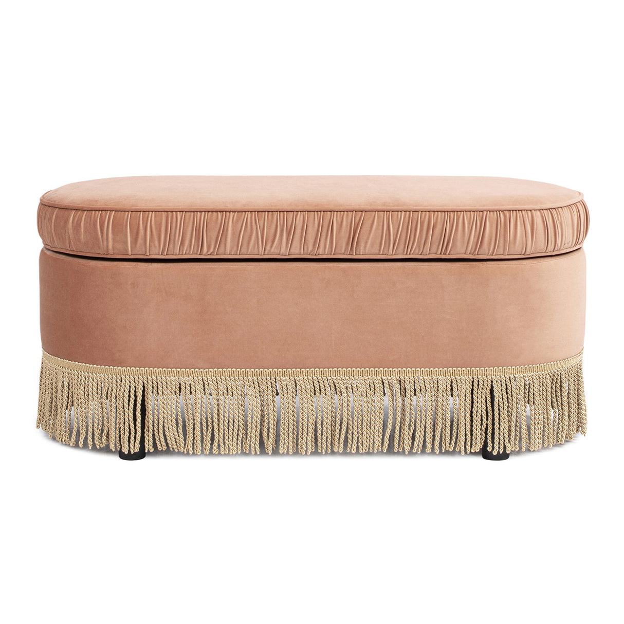 Serena - Contemporary Design Oval Storage Bench Ottoman by Jennifer Taylor Home | Bel Furniture