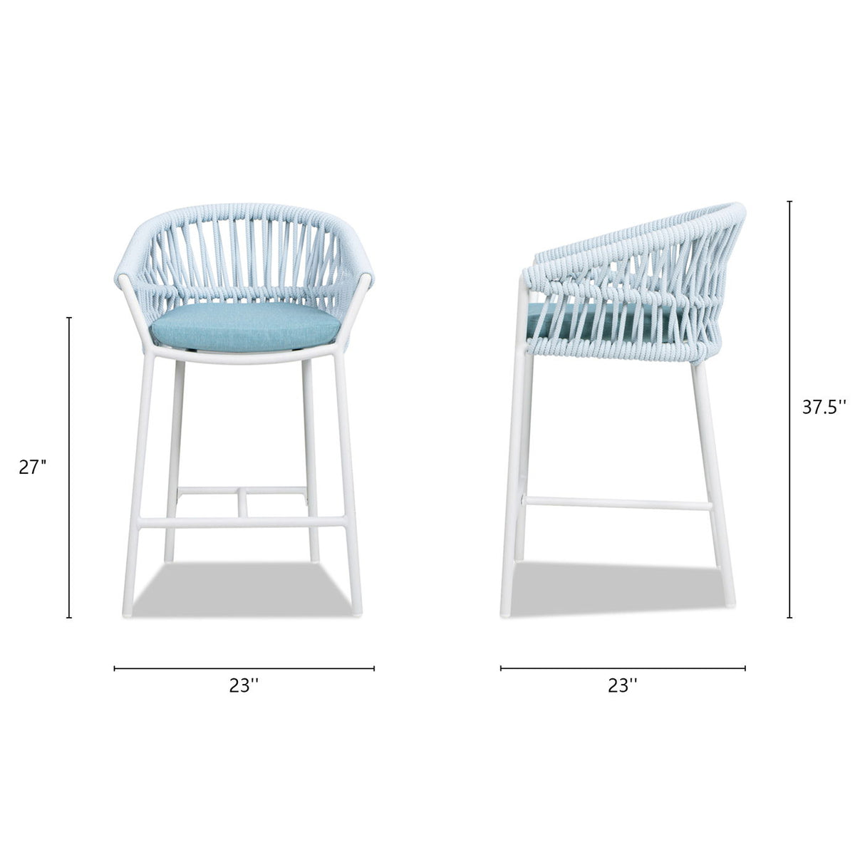 Maiden - Patio Counter Stool Sunproof Olefin (Set of 2) by Jennifer Taylor Home | Bel Furniture