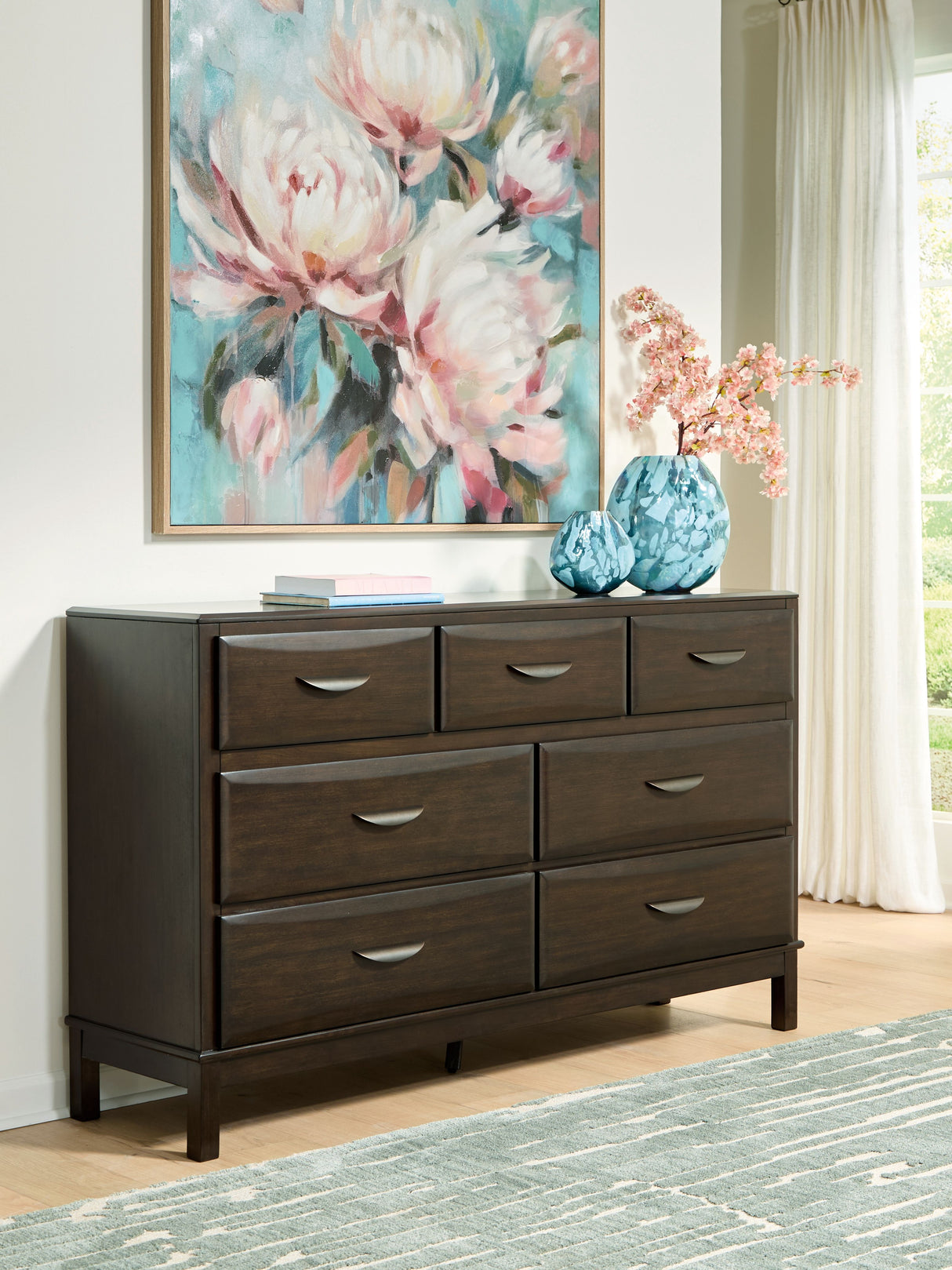 Vanmore - Dark Brown - Dresser by Benchcraft® | Bel Furniture