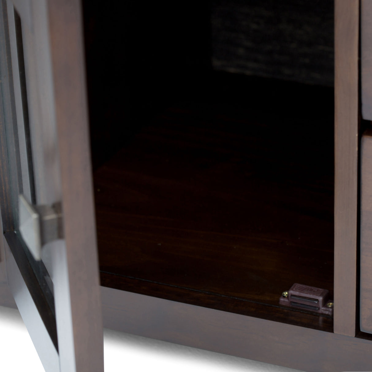 Cosmopolitan - Wide TV Media Stand - Mahogany Brown by Simpli-Home | Bel Furniture