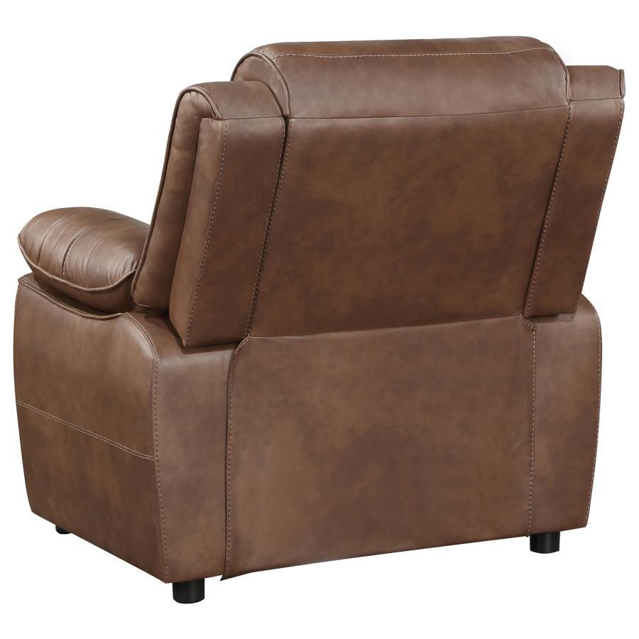Ellington - Upholstered Padded Arm Accent Chair - Dark Brown by Coaster Fine Furniture | Bel Furniture